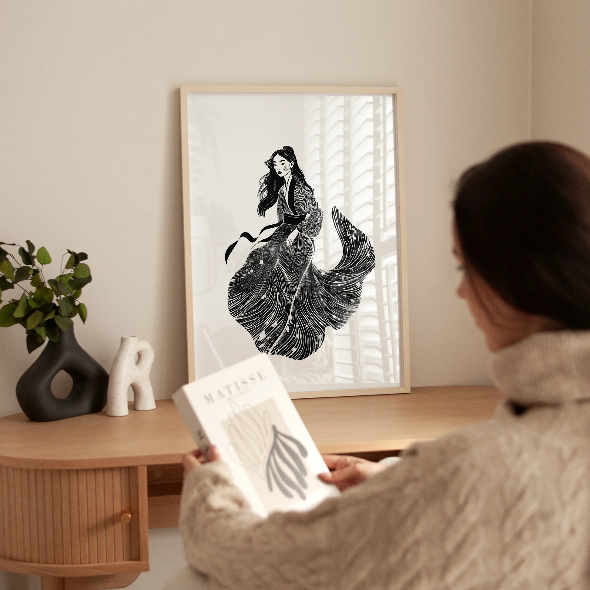 Asian Grace in Swirling Silk 2