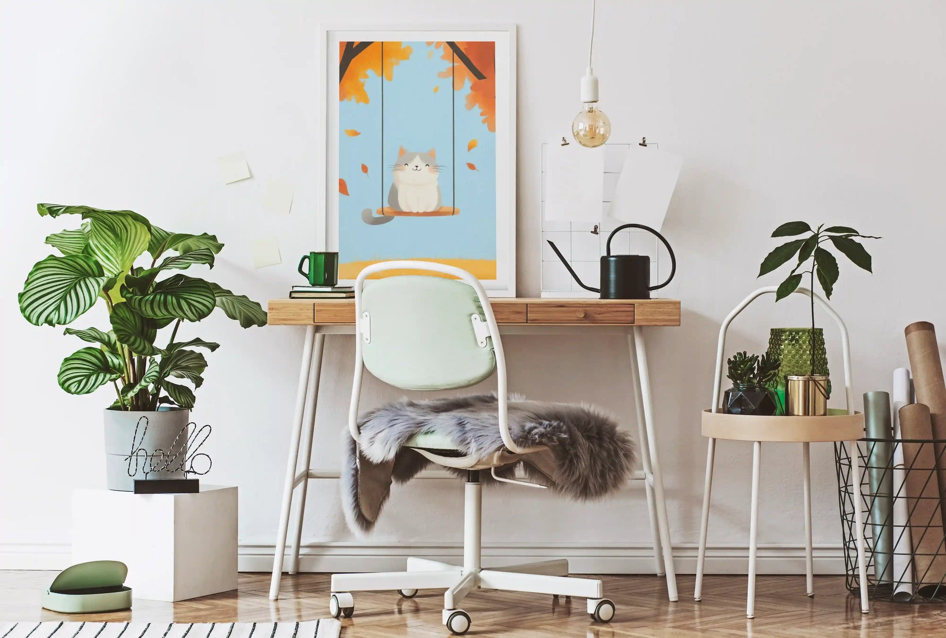 Autumn Swing Cat