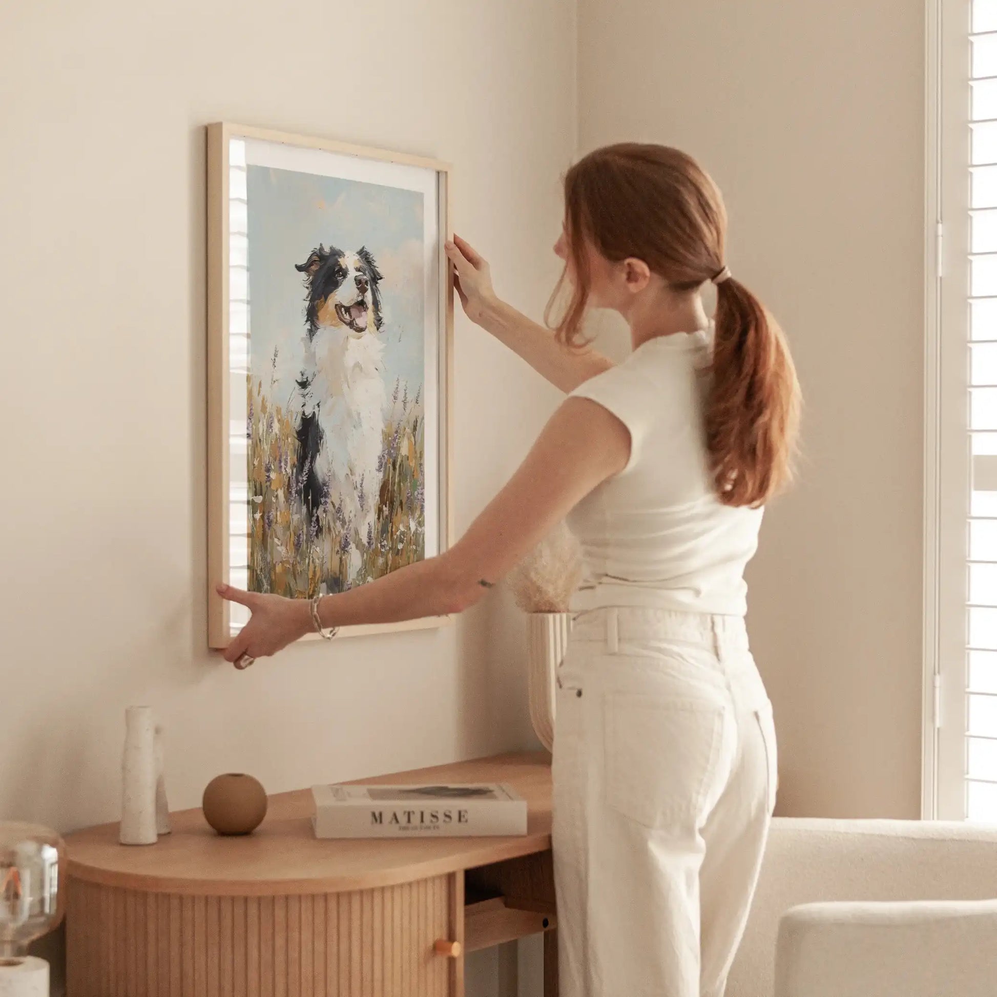 Border Collie in Lavender