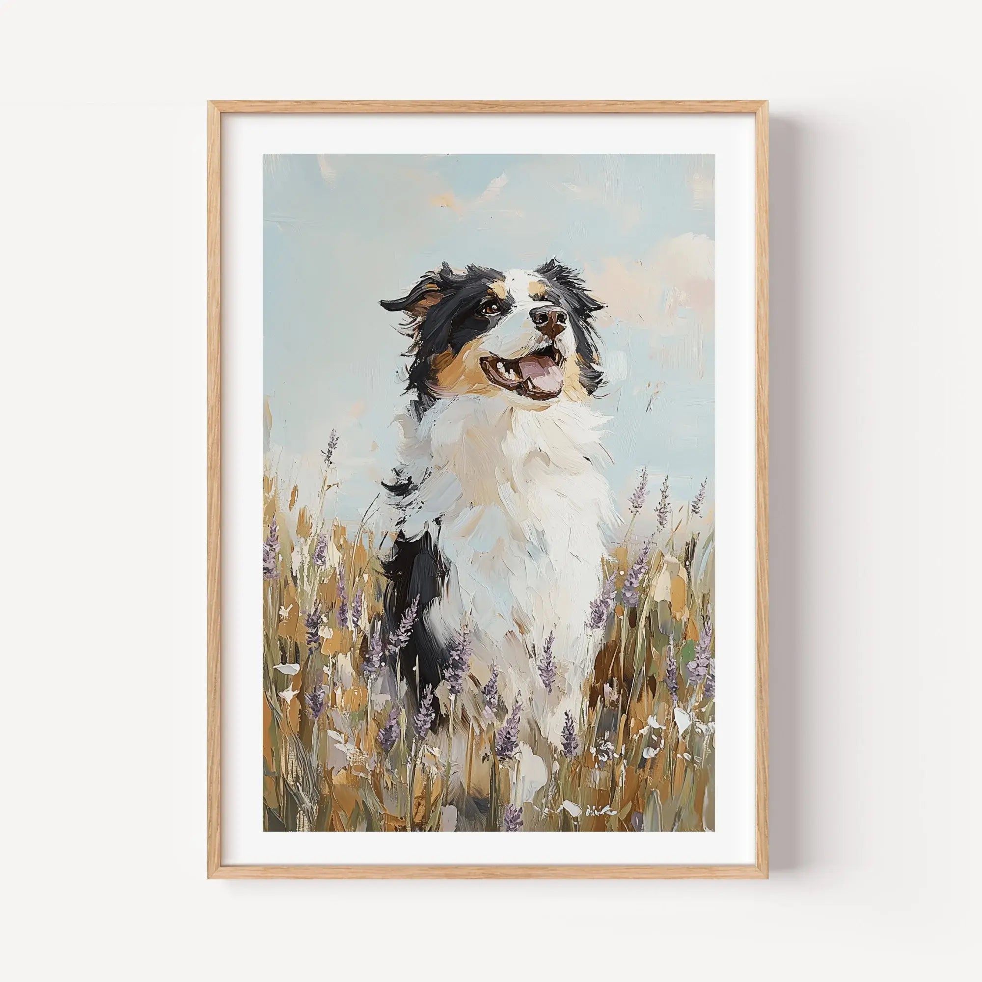 Border Collie in Lavender
