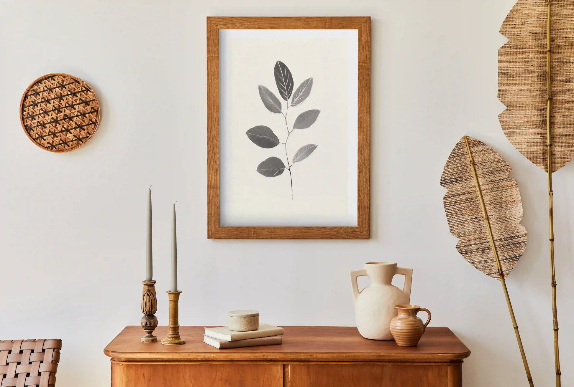 Botanical Lines and Gray Shadows
