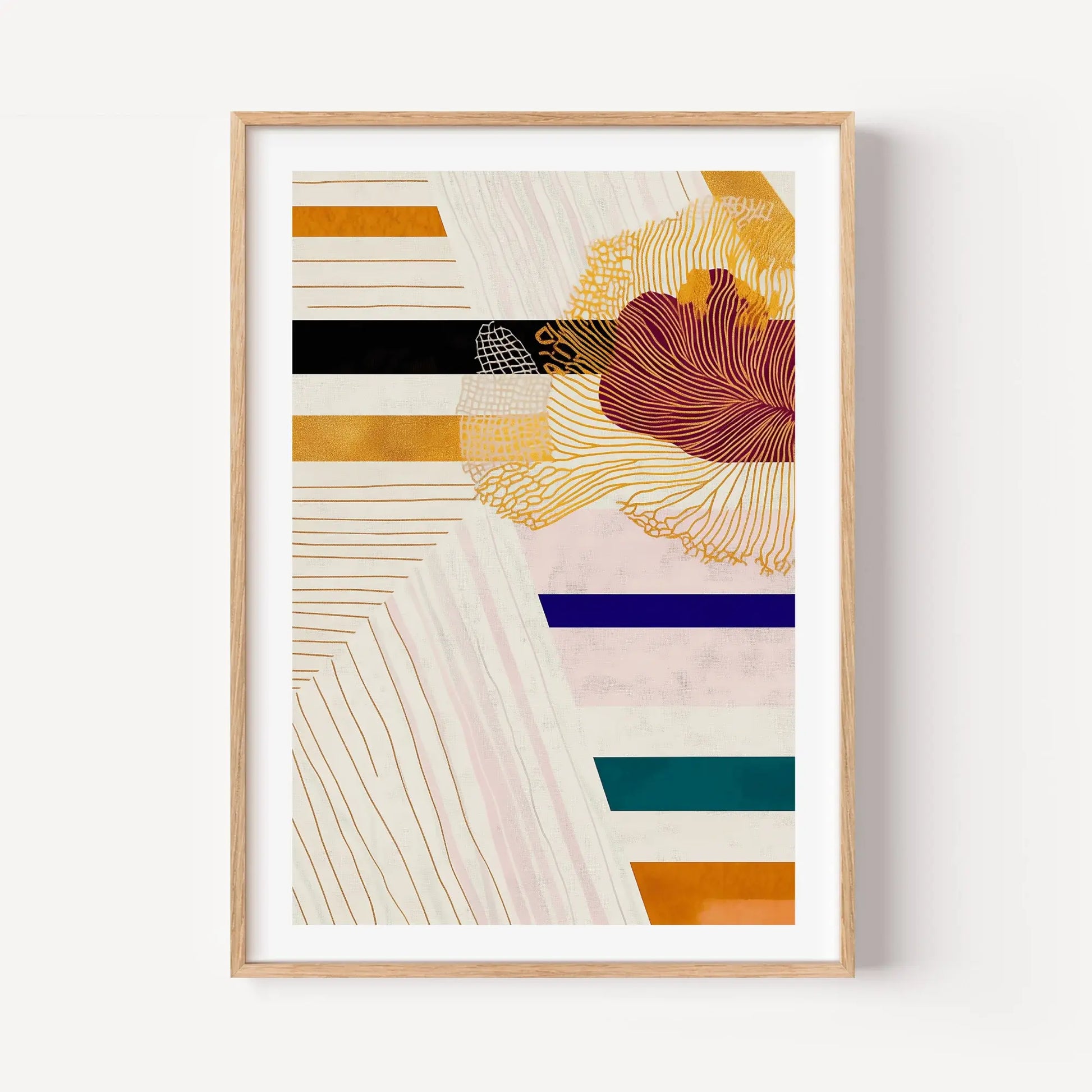 Gilded Bloom and Stripe