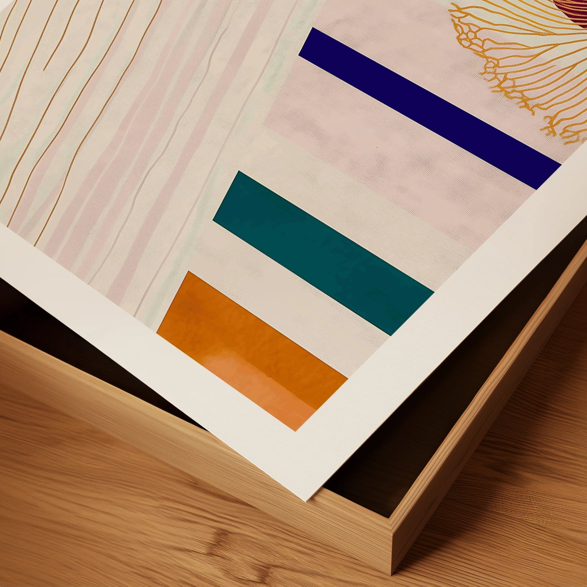 Gilded Bloom and Stripe