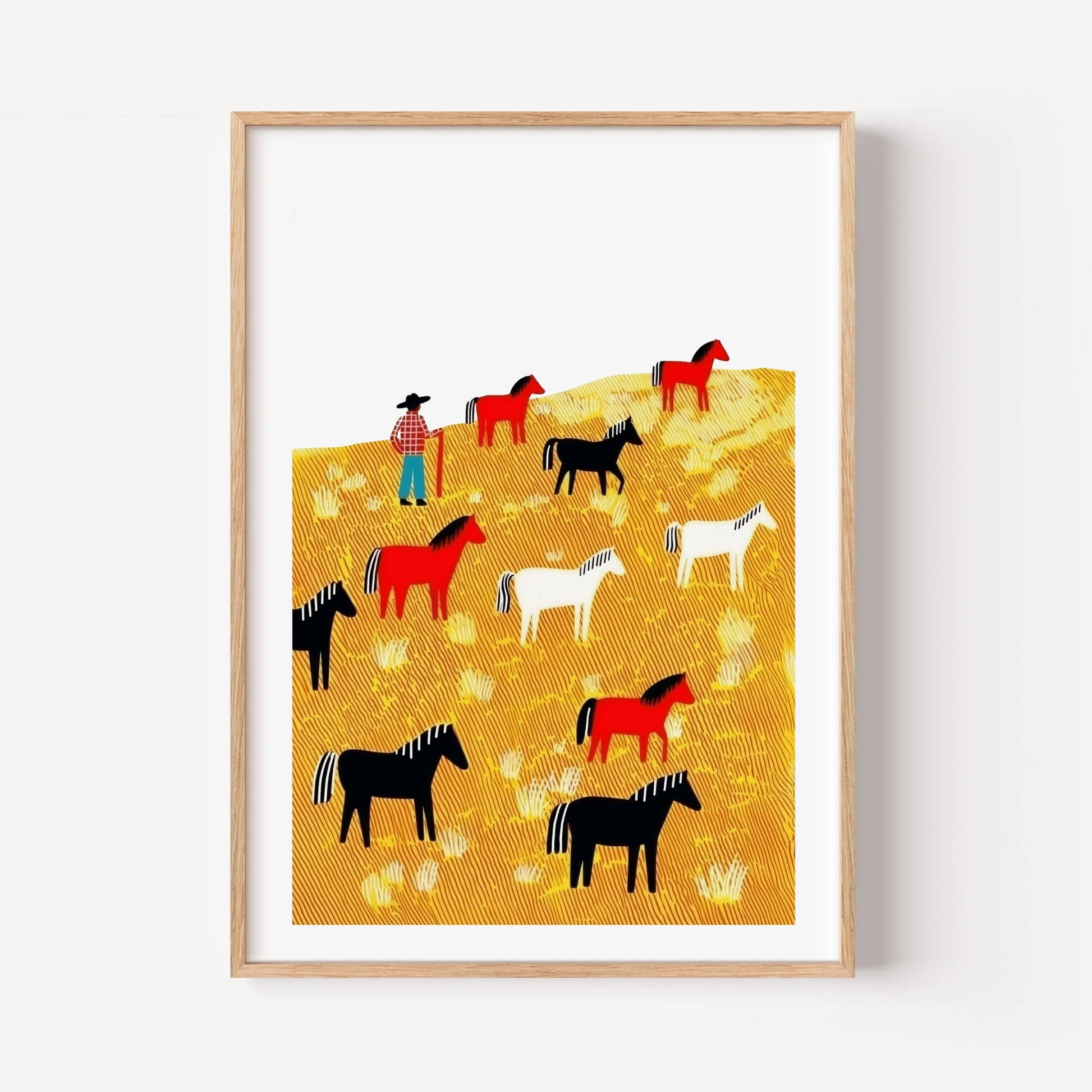 Mustangs of the Sunlit Hill
