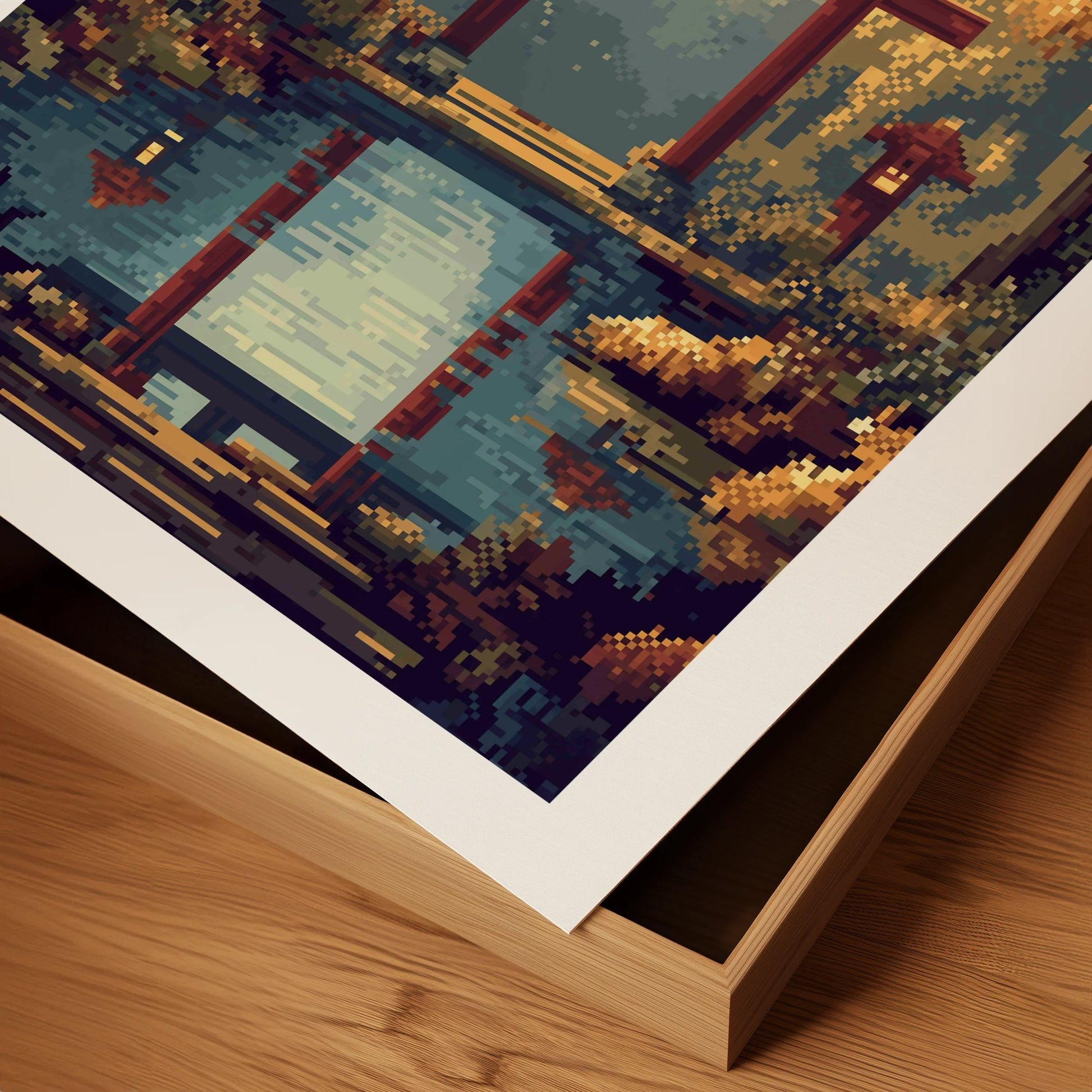 Mystical Japanese Shrine in Pixels