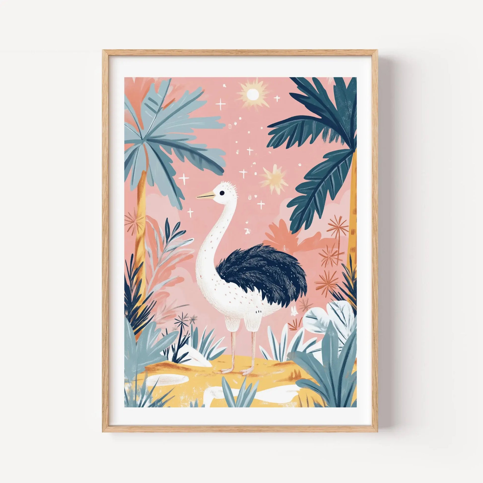 Ostrich in the Enchanted Oasis