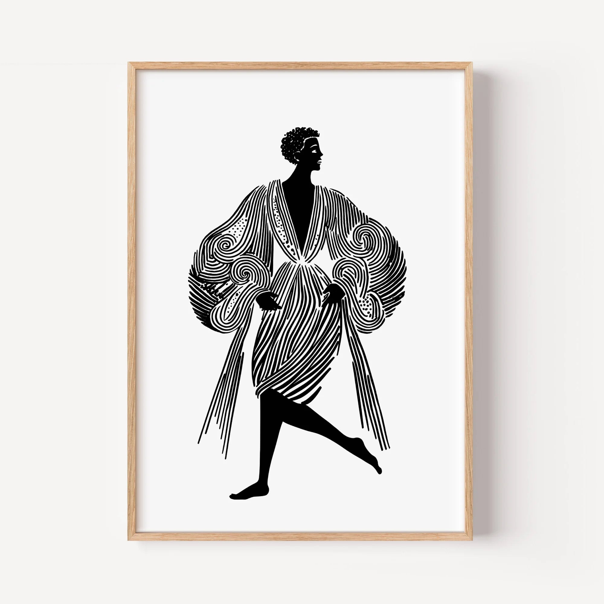 Ottoman Elegance in Monochrome Ink 3