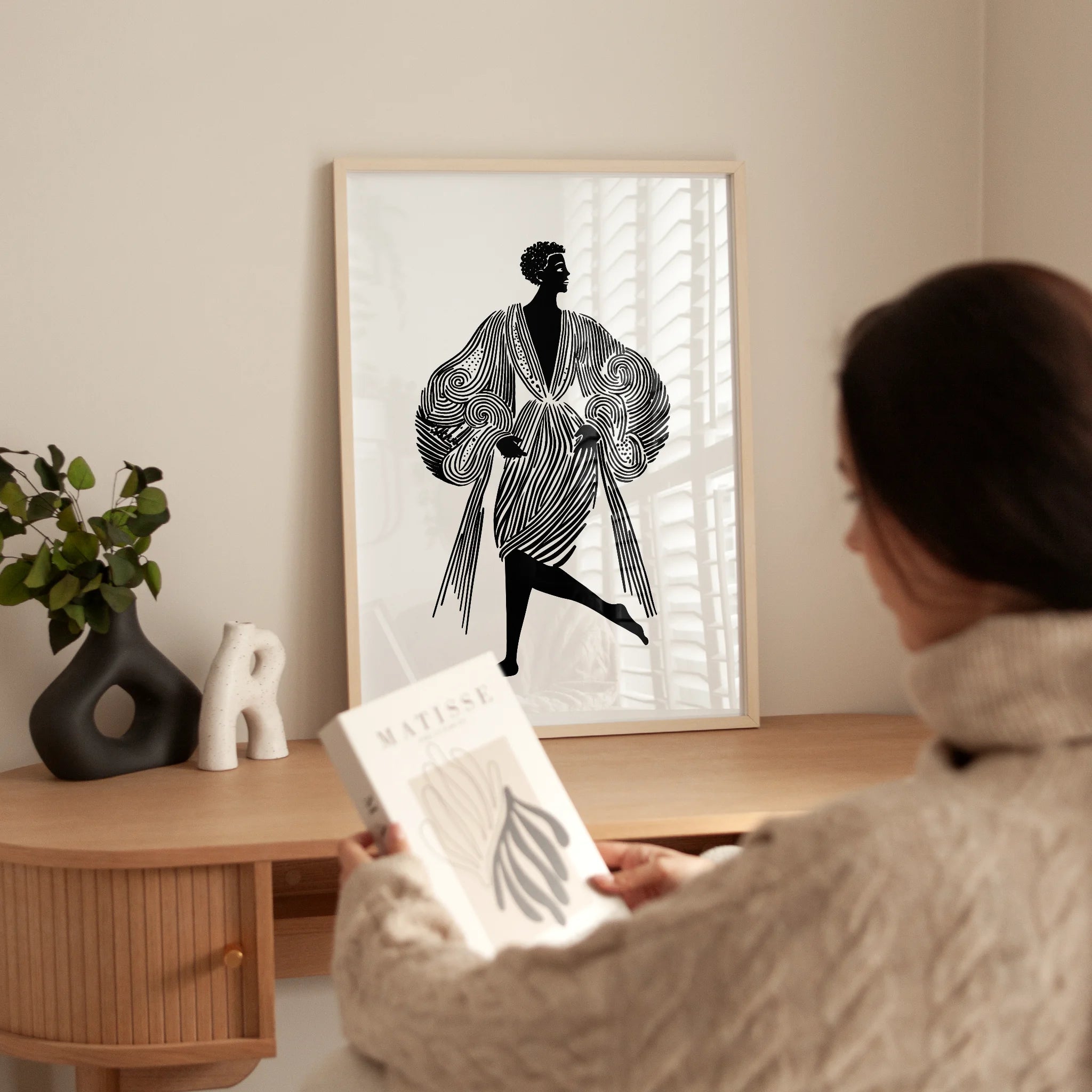 Ottoman Elegance in Monochrome Ink 3