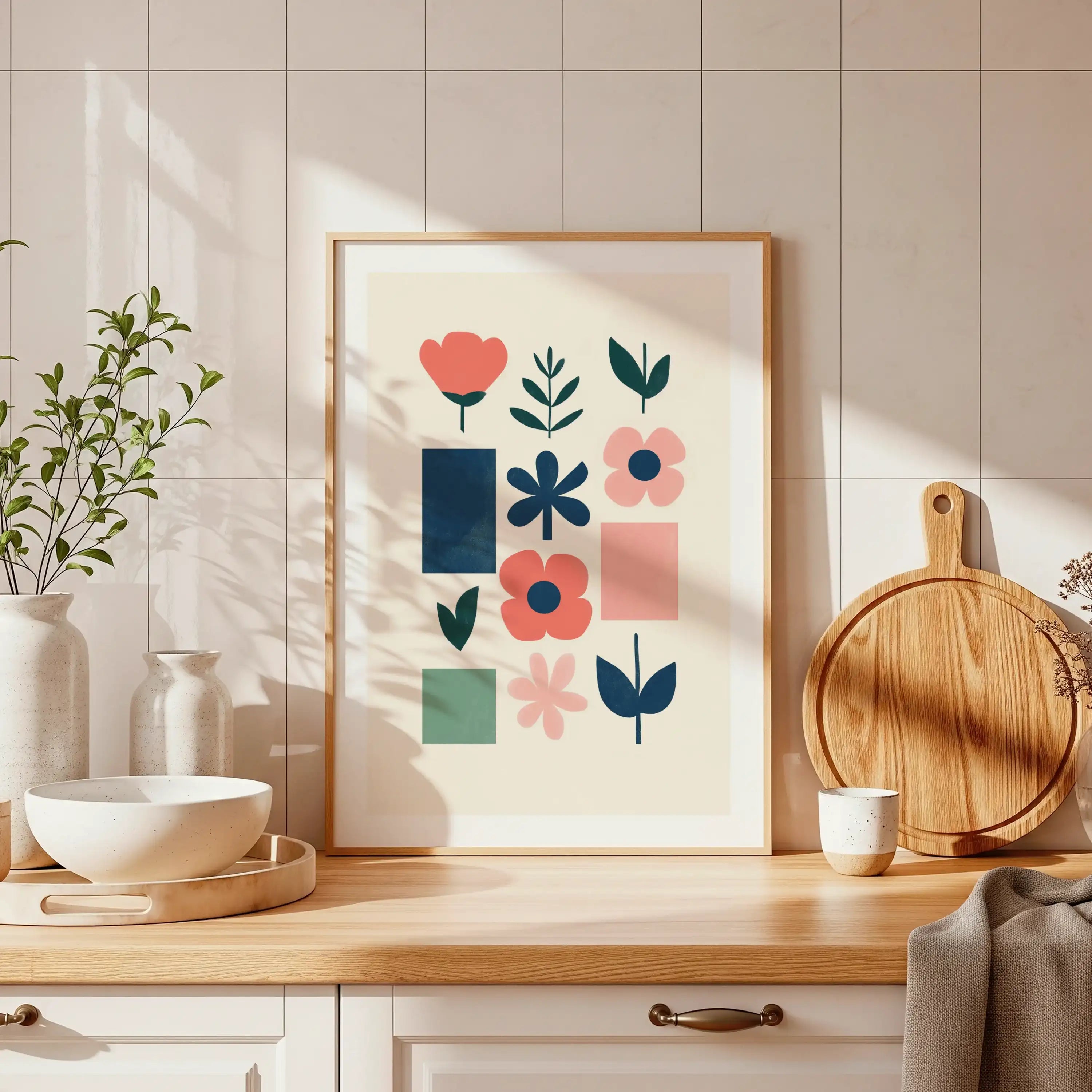 Pastel Geometry Flora