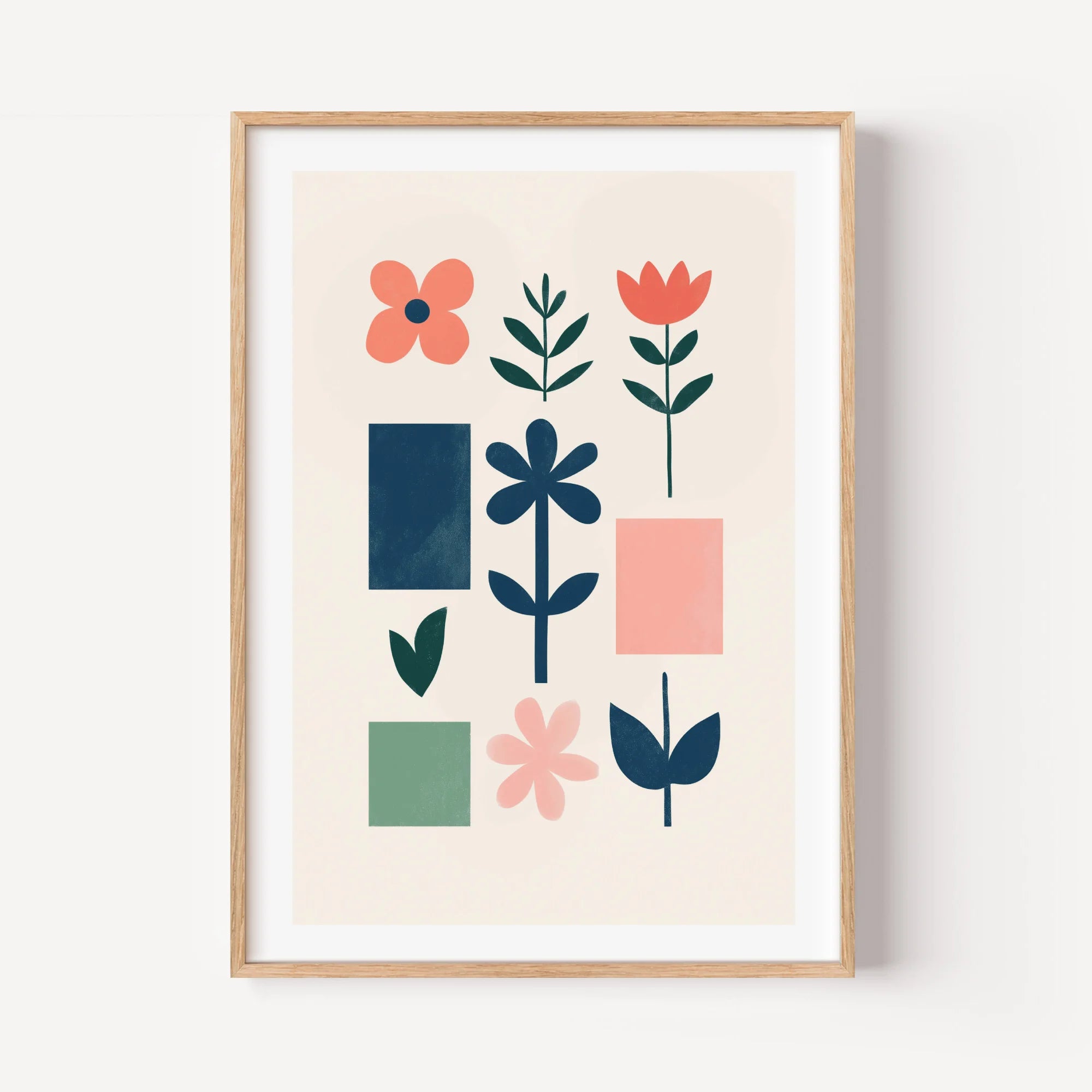 Pastel Geometry Flora