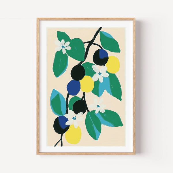 Plums and Azure Petals