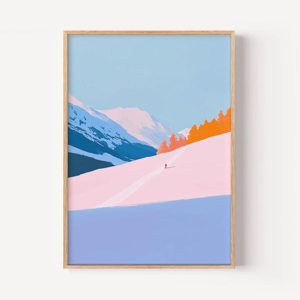 Sunset Hues on an Alpine Slope
