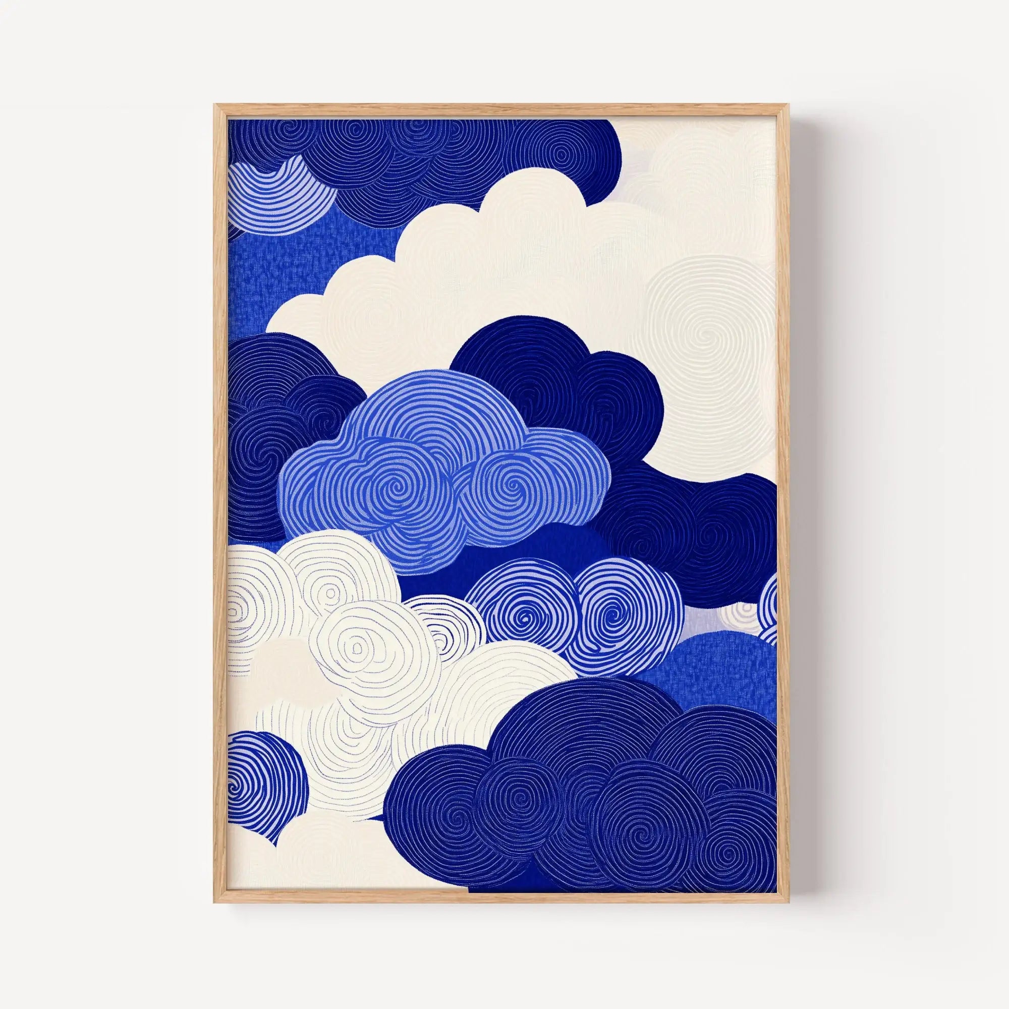 Swirling Indigo Cloud Pattern 1