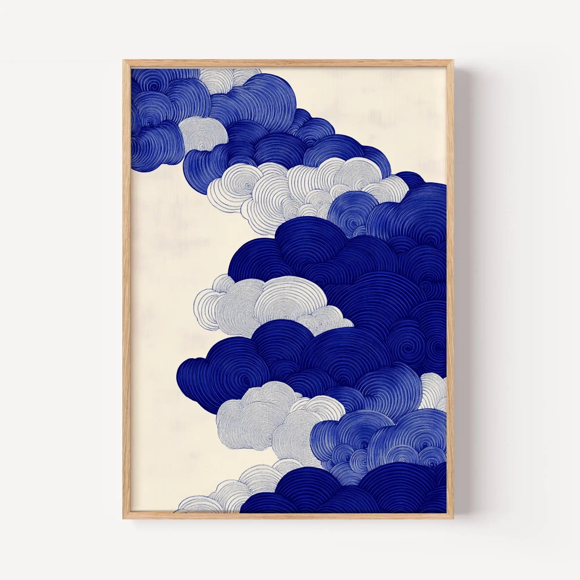 Swirling Indigo Cloud Pattern 2