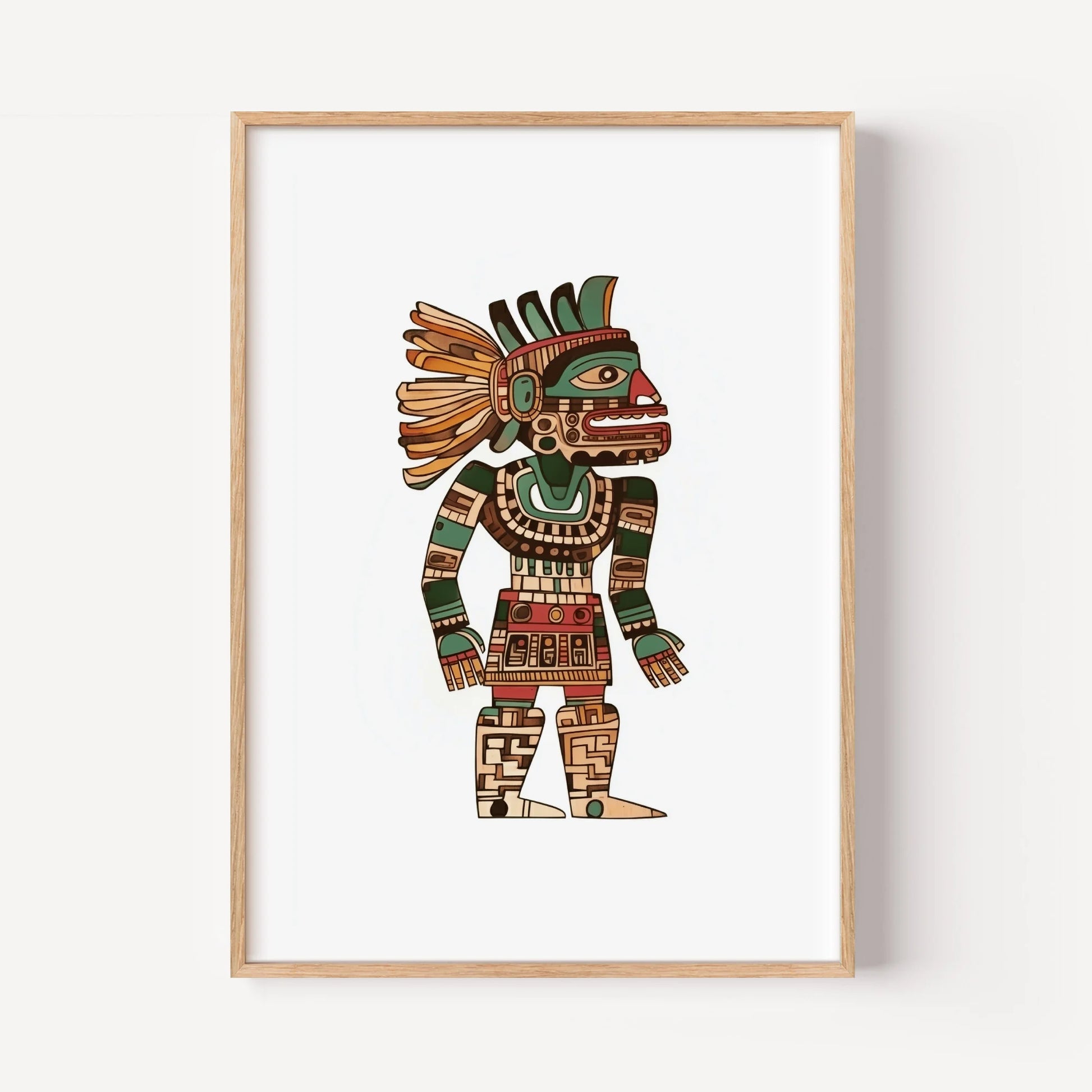 Techno-Maya Woodcut Idol 2