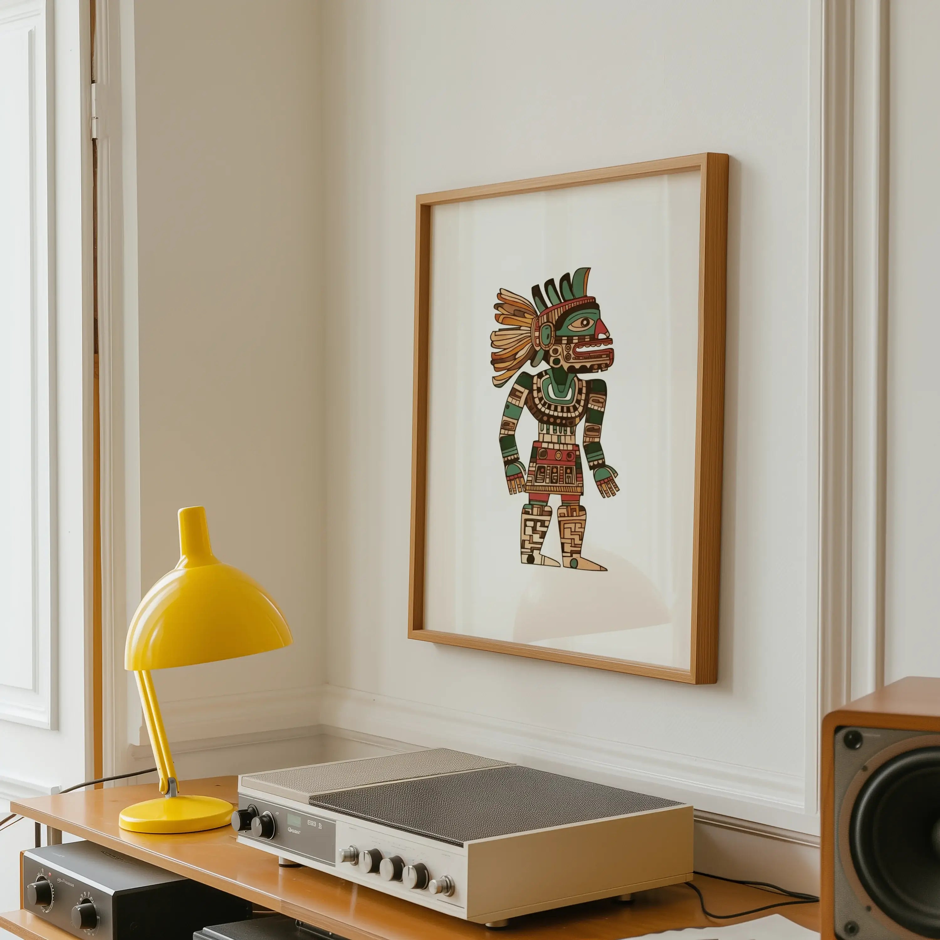 Techno-Maya Woodcut Idol 2