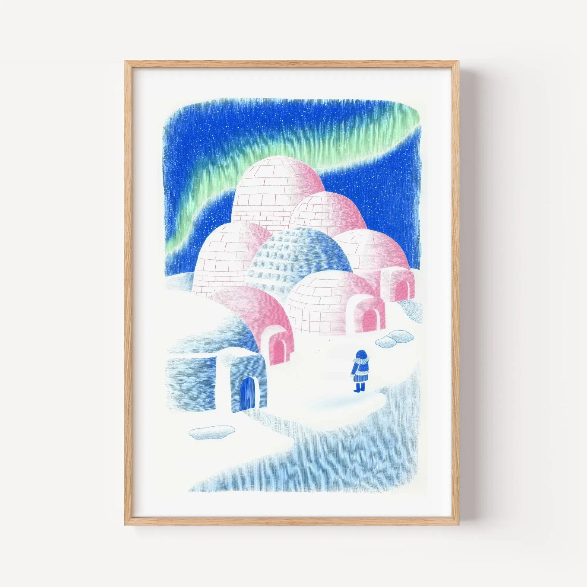 The Blue and White Arctic Village