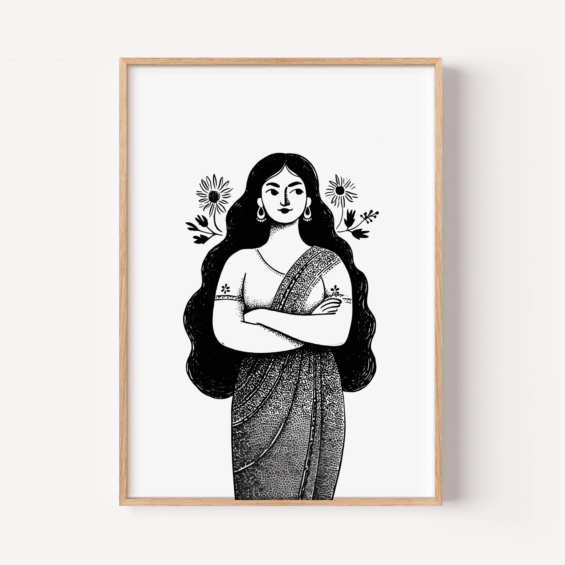 The Indian Woman and the Sunflowers