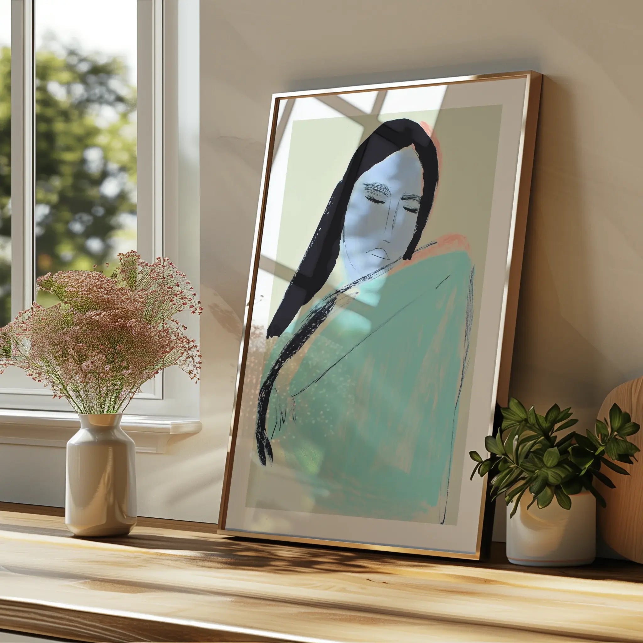 The Serene Azure Muse