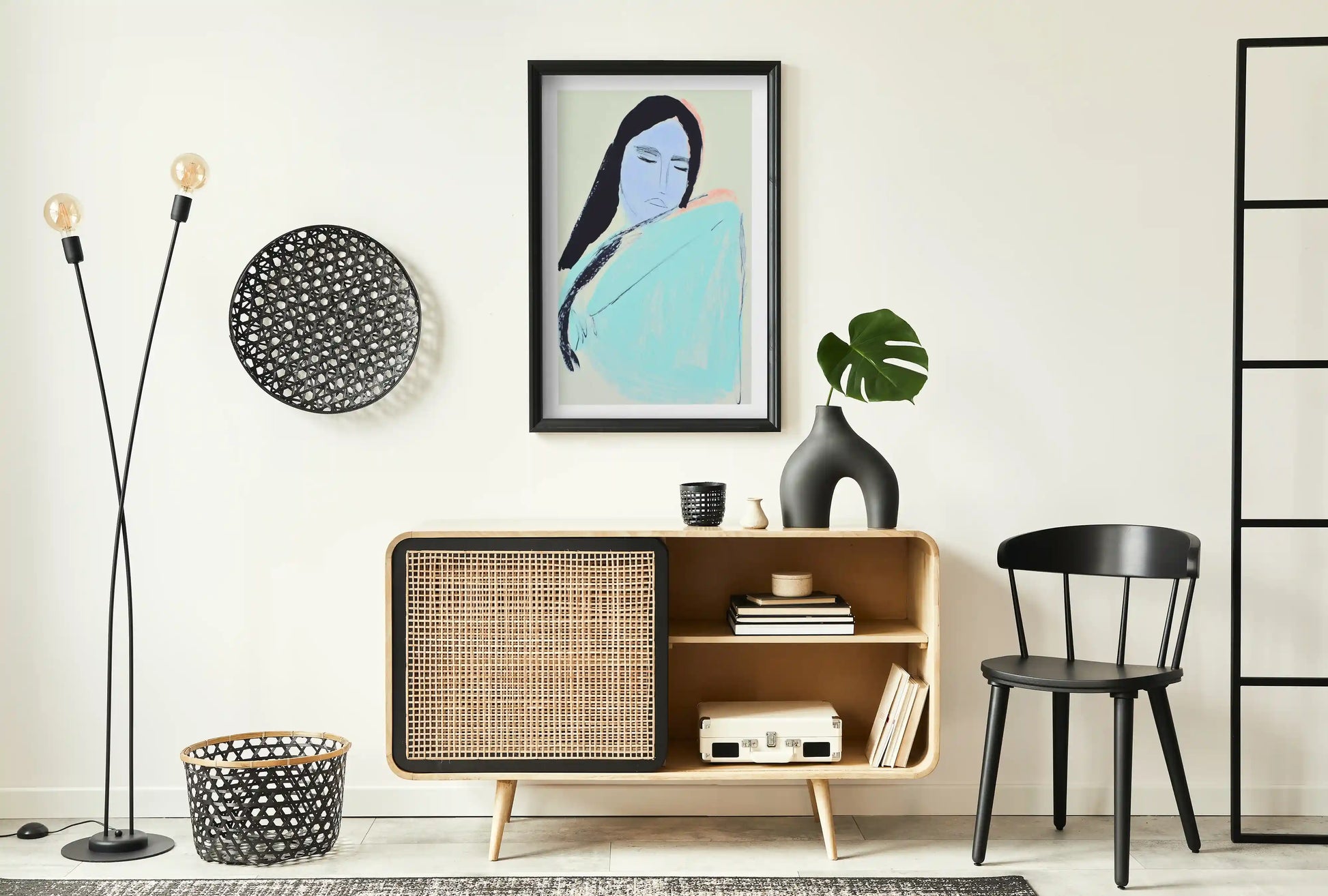 The Serene Azure Muse
