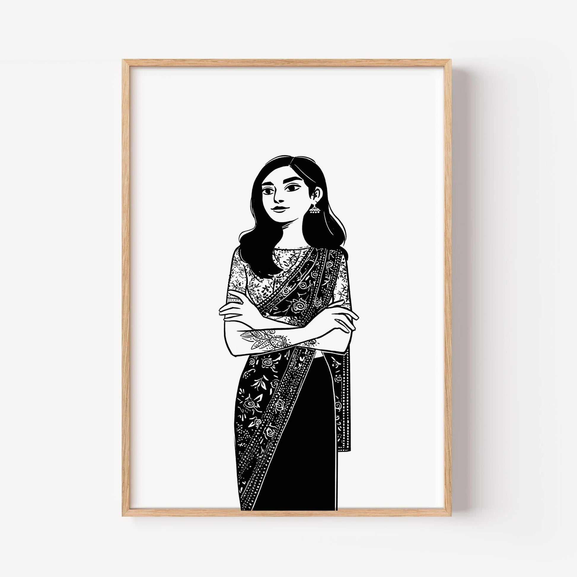The Woman in the Floral Sari