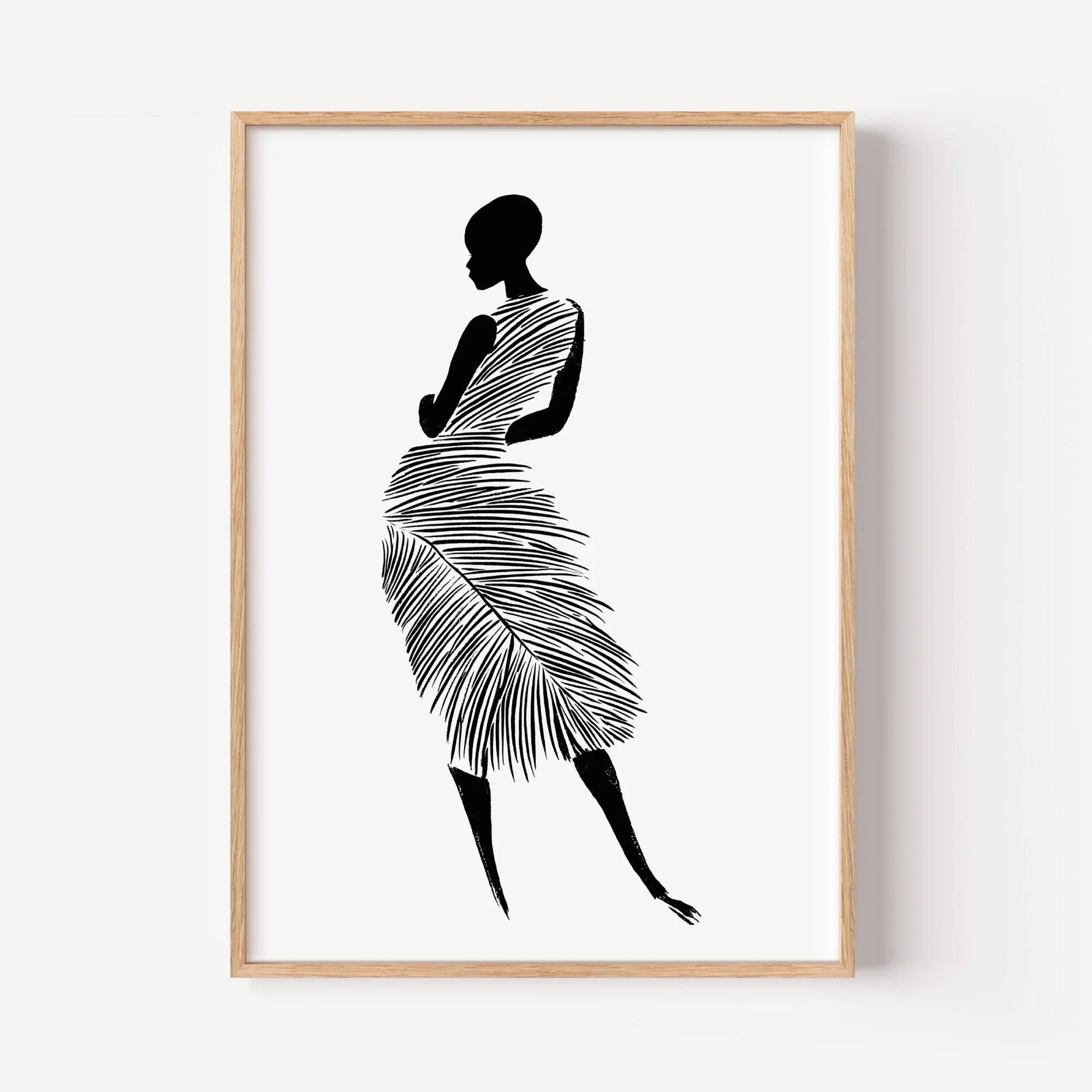 The Woman in the Textured Pine Dress