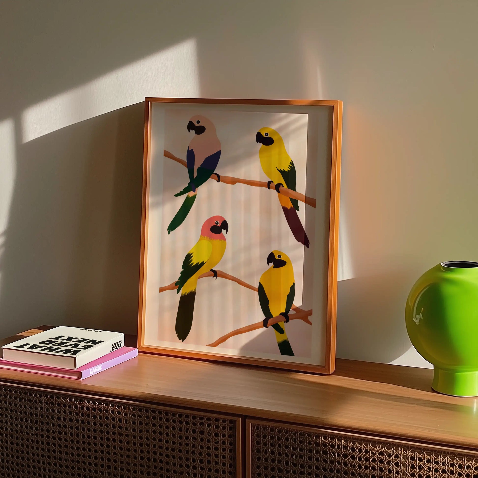 Vibrant Tropical Parrots