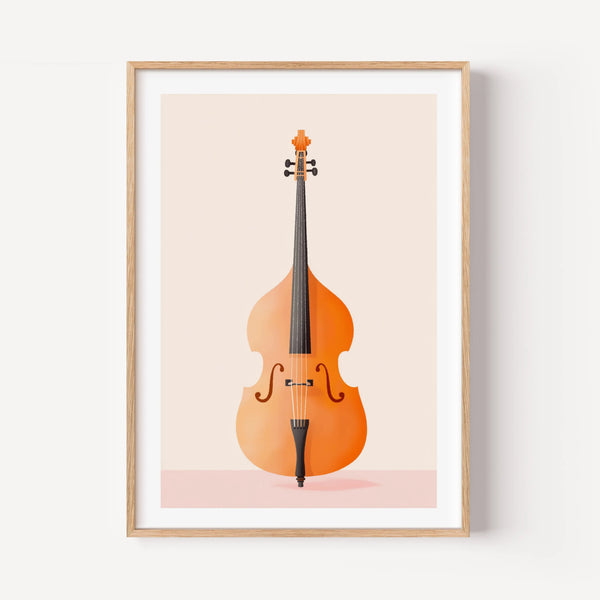 Vintage Double Bass Silhouette
