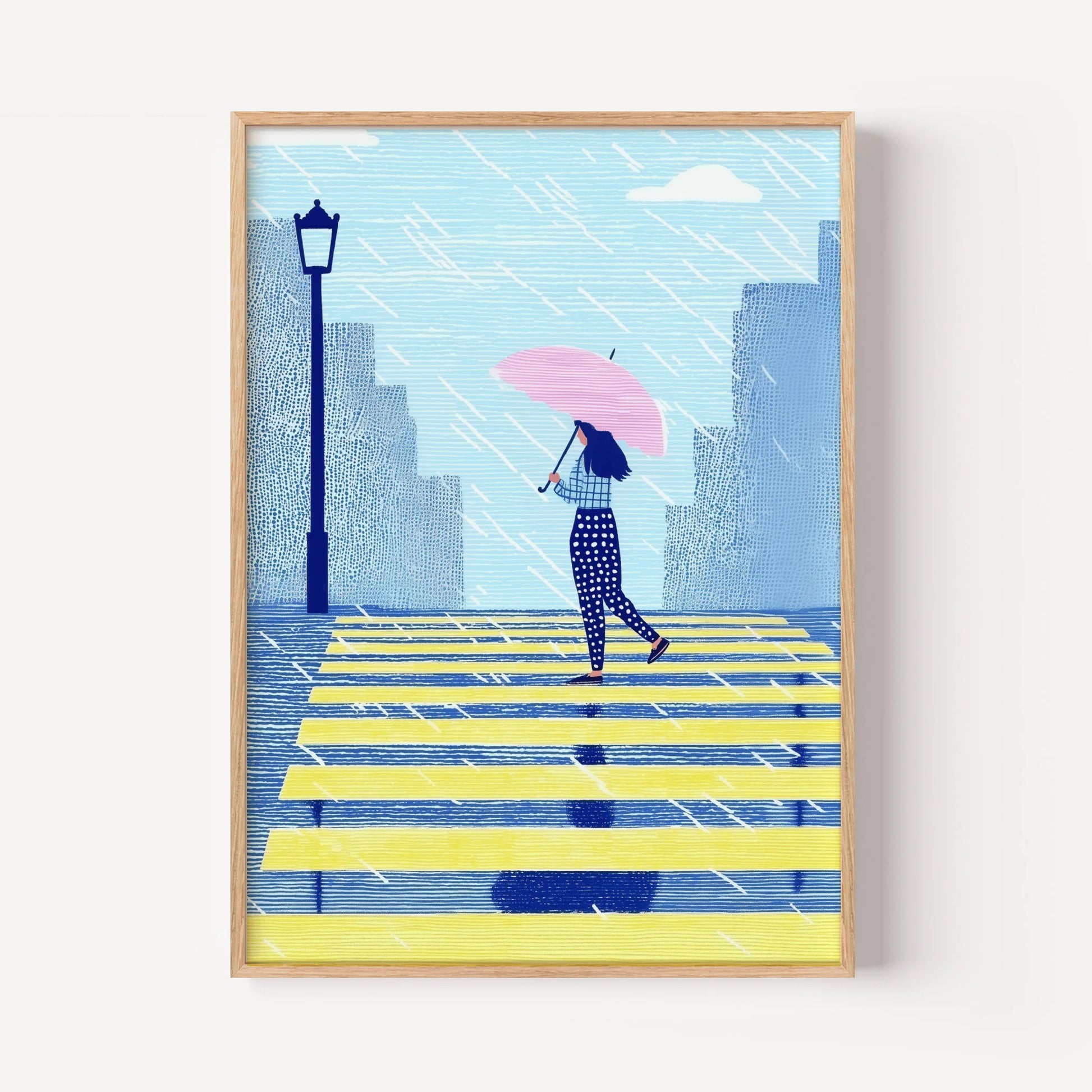 Walking Under the Pink Umbrella